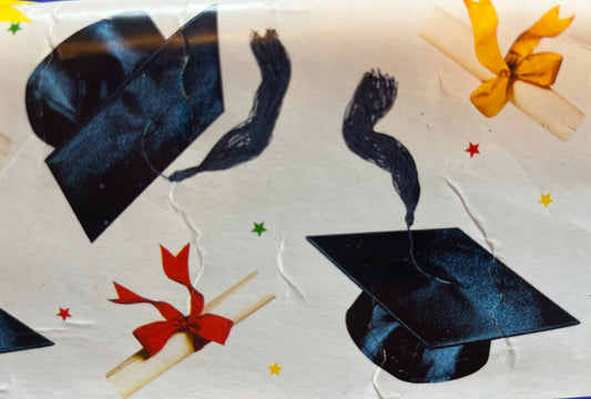 Graduation Border Roll Caps & Diplomas 50 ft