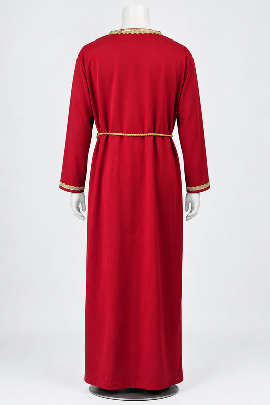 Roman Renaissance Red Tunic Caftan Dress Only XLG Costume Preowned