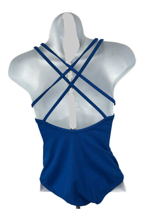 Bloch Double Strap Blue Camisole Leotard Ladies Small #L3617