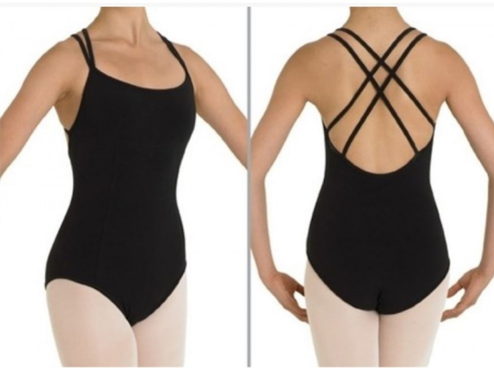 Bloch Double Strap Blue Camisole Leotard Ladies Small #L3617