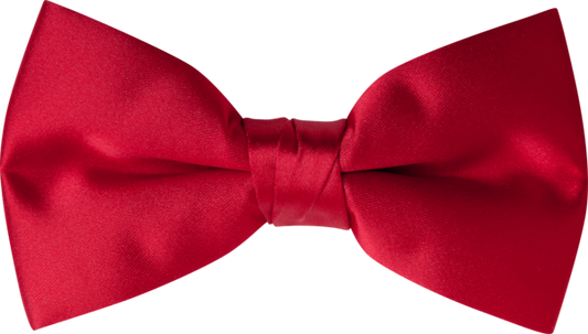 Formal Satin Bow Tie Red or White