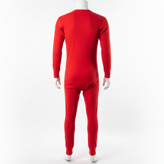 Union Suit Long Johns Mens Red Medium 38 - 40" Preowned Healthknit