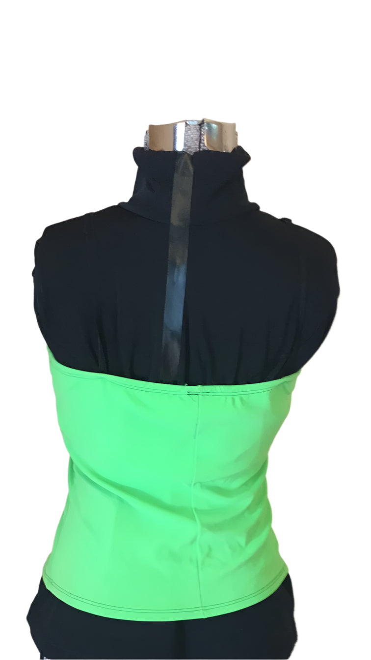 Body Wrappers Lime Green Camisole Corset Top Ladies Medium #7212