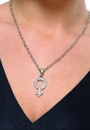 Rhinestone Mod Male Symbol Necklace Accessory Players Club Hippie male