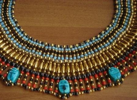 Cleopatra Egyptian Scarab Collar Necklace Costume Accessories