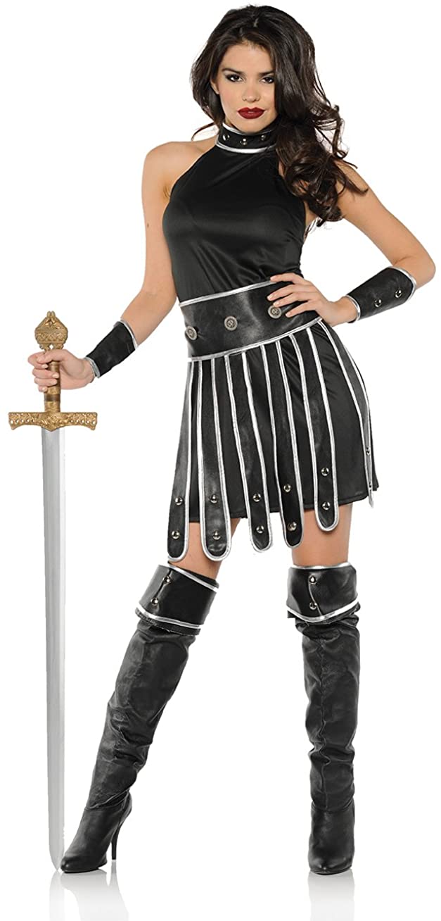 Medieval Gladiator Warrior Queen Black Small Women's Costume