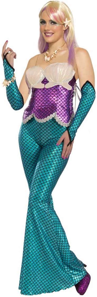 Mermaid Corset Blue Costume One Size Women's Standard