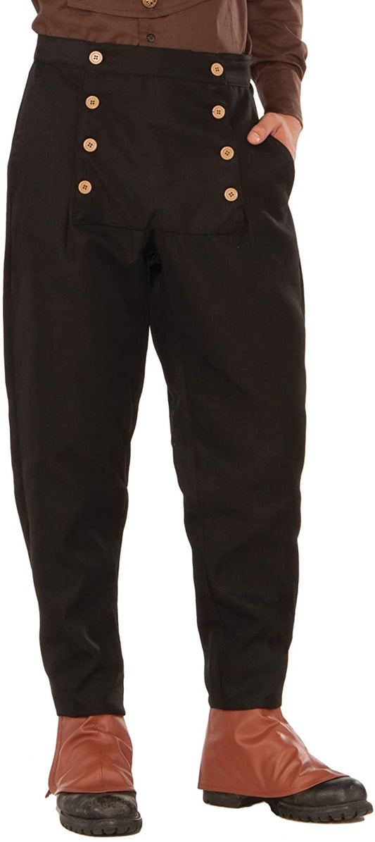 Steampunk Pants Costume Mens Bottoms, Black 34"