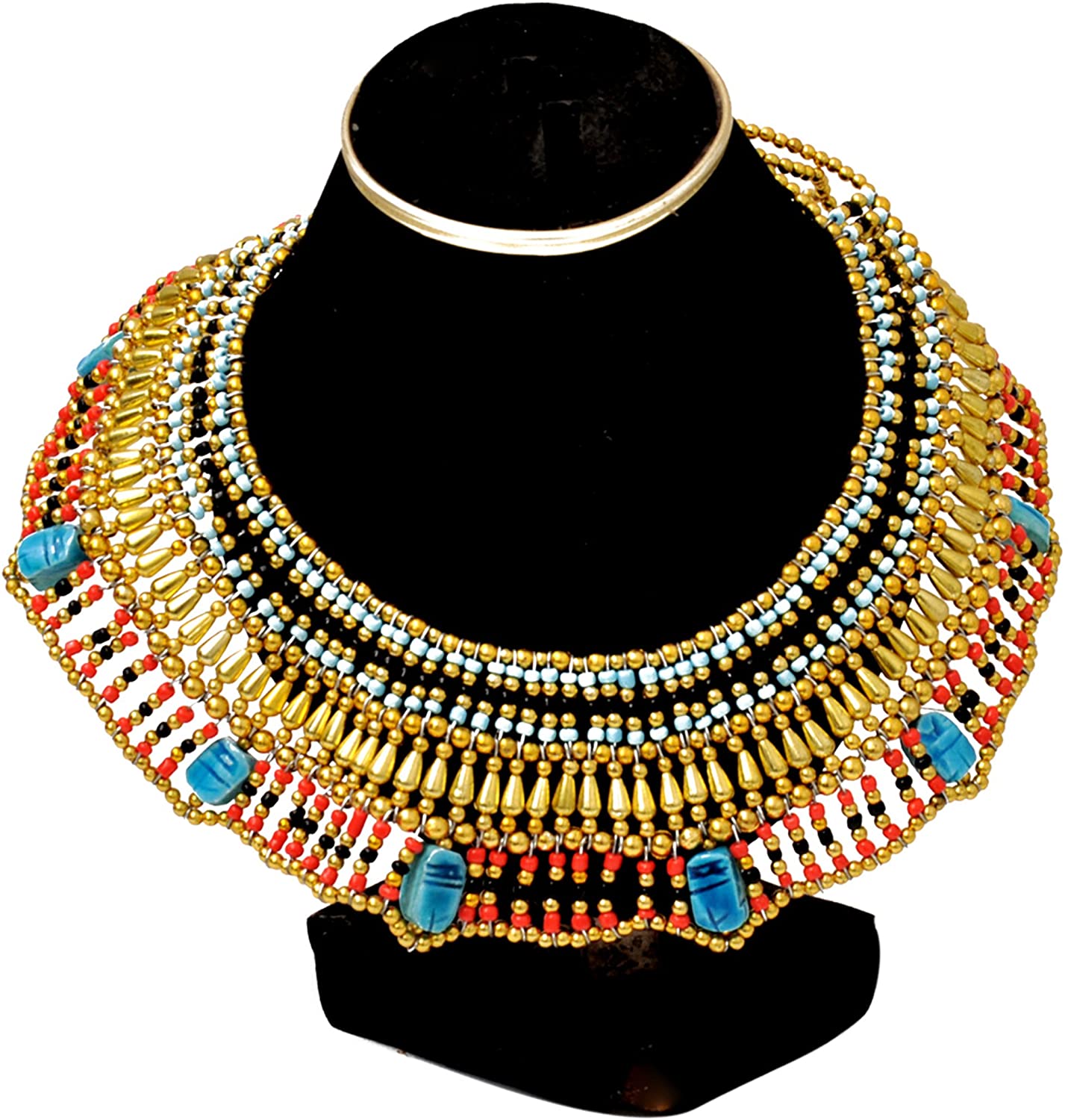 Cleopatra Egyptian Scarab Collar Necklace Costume Accessories