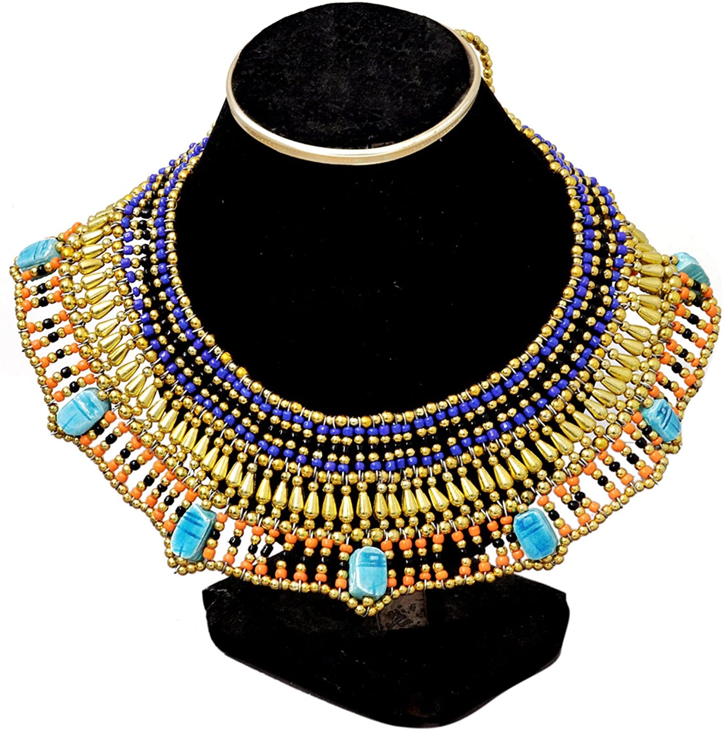 Cleopatra Egyptian Scarab Collar Necklace Costume Accessories