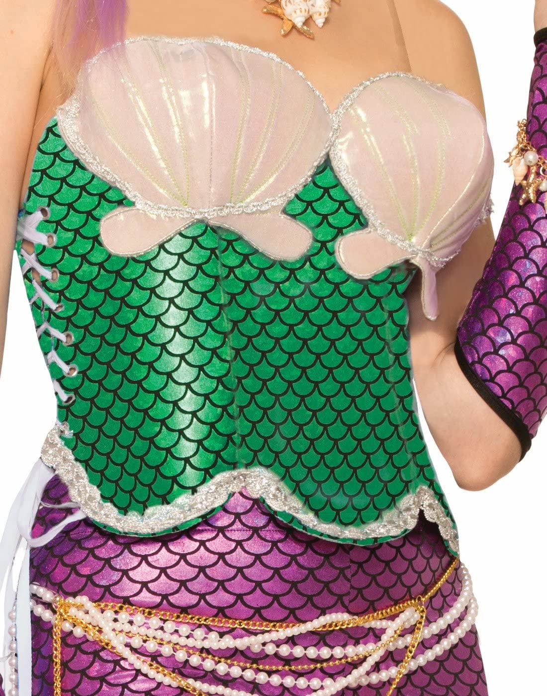 Mermaid Corset Blue Costume One Size Women's Standard