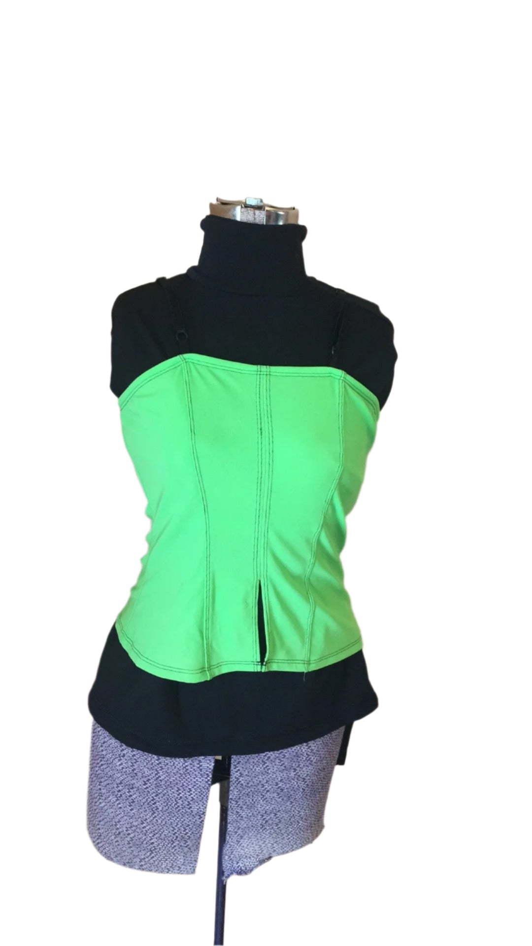 Body Wrappers Lime Green Camisole Corset Top Ladies Medium #7212