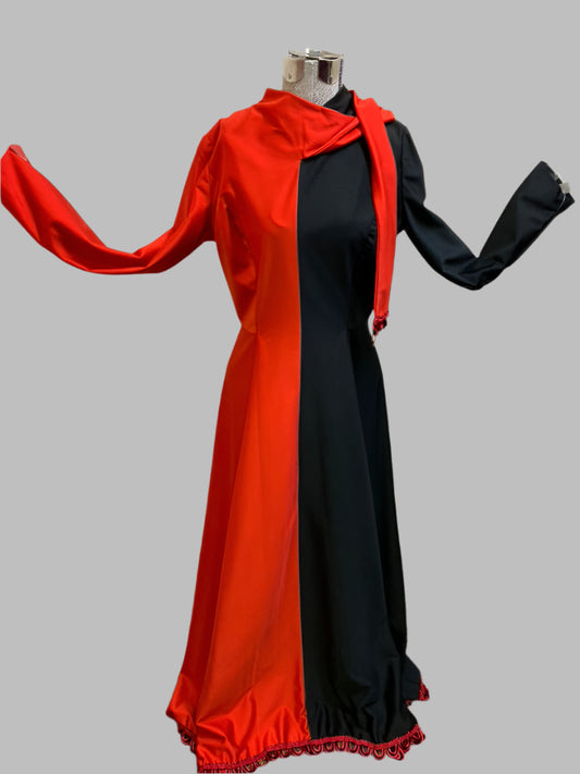Red & Black Cruella D'Ville Dress Adult Halloween Costume Small/Medium