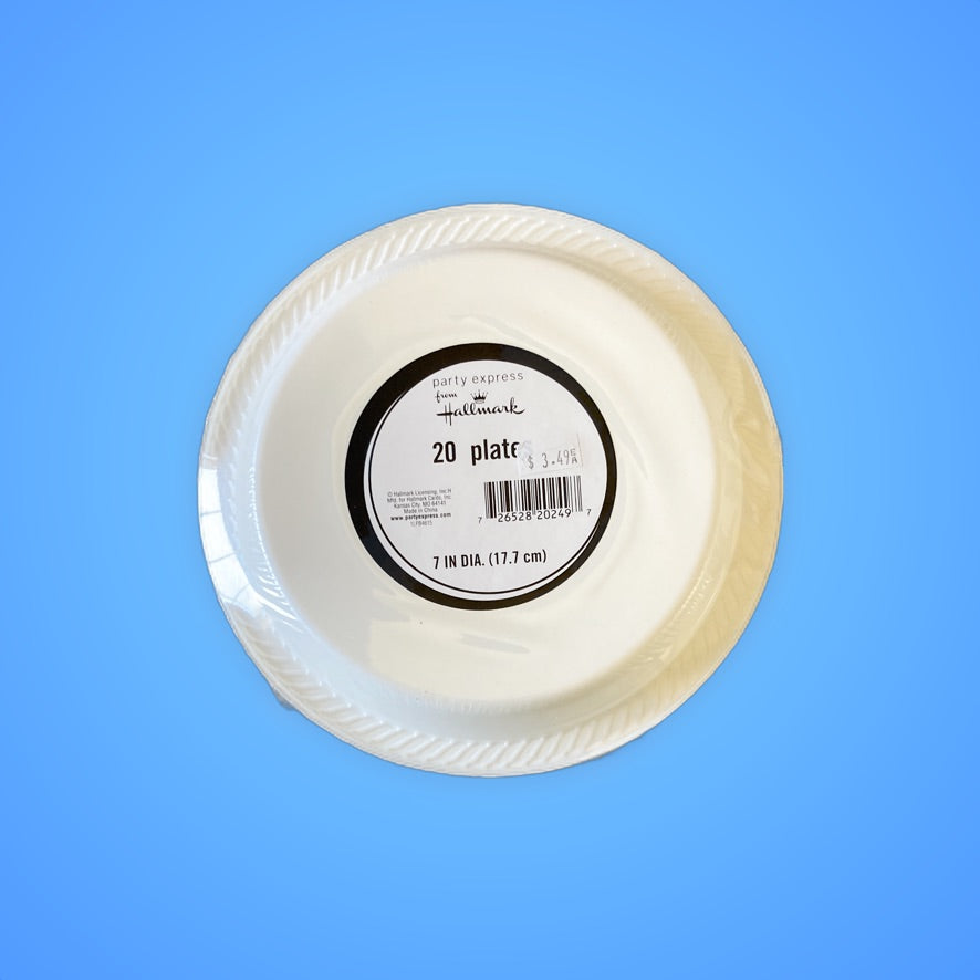 Dessert 7" Plastic Plates - 20 Count