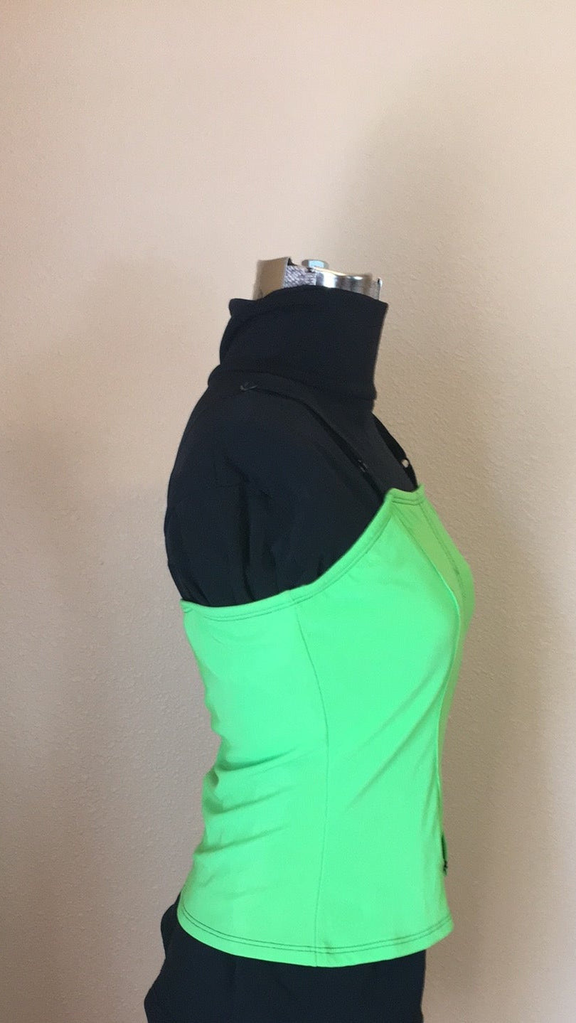 Body Wrappers Lime Green Camisole Corset Top Ladies Medium #7212