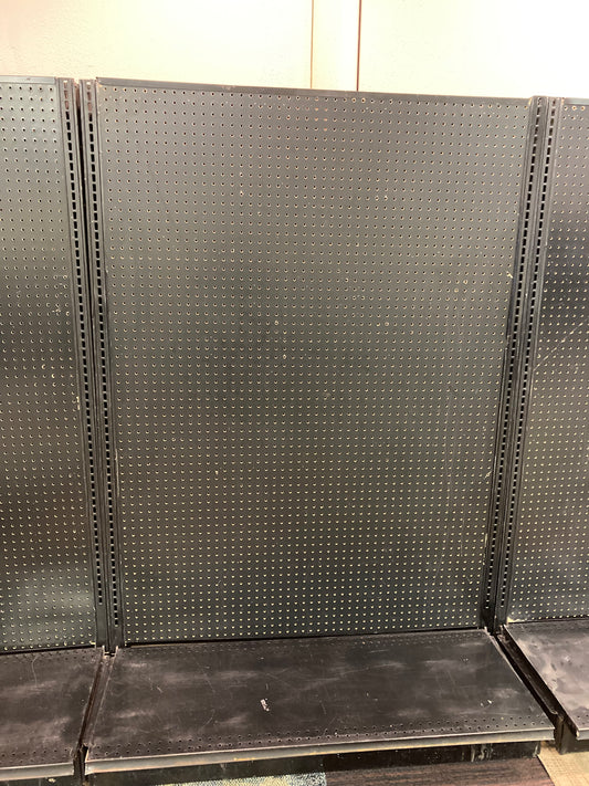 Pegboard & Black Shelves s 4 ft section Display
