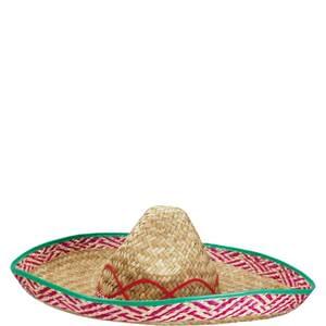 Sombrero Hat Embroidered Straw Novelty Costume - Adult