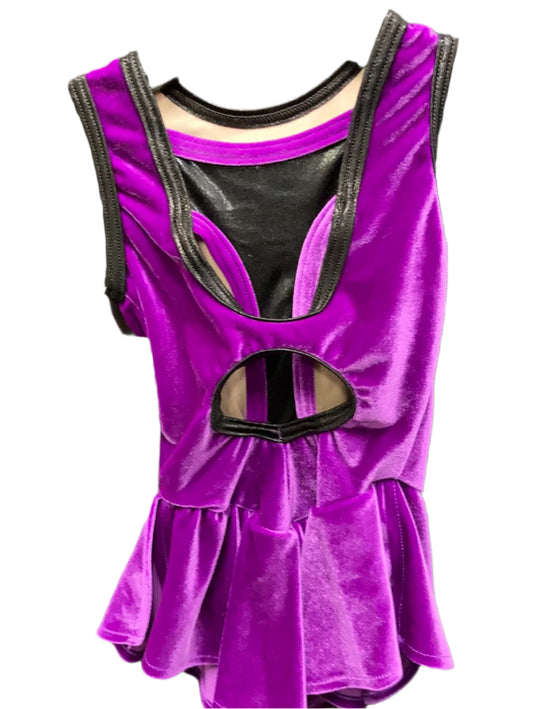 GK Figure Skating Dress Child XS - Toddler Velvet Purple SK1038