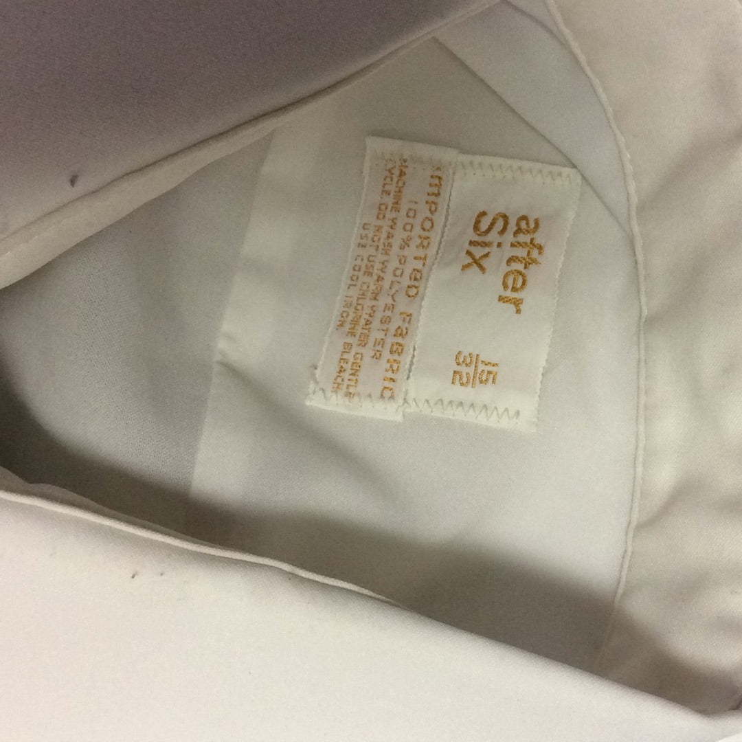 Tuxedo Shirt -Pique Bib Front Men's White 15" x 32" -Preowned