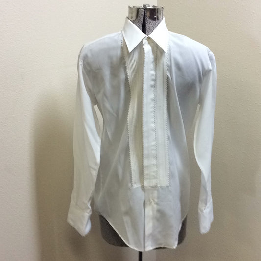 Tuxedo Shirt -Pique Bib Front Men's White 15" x 32" -Preowned