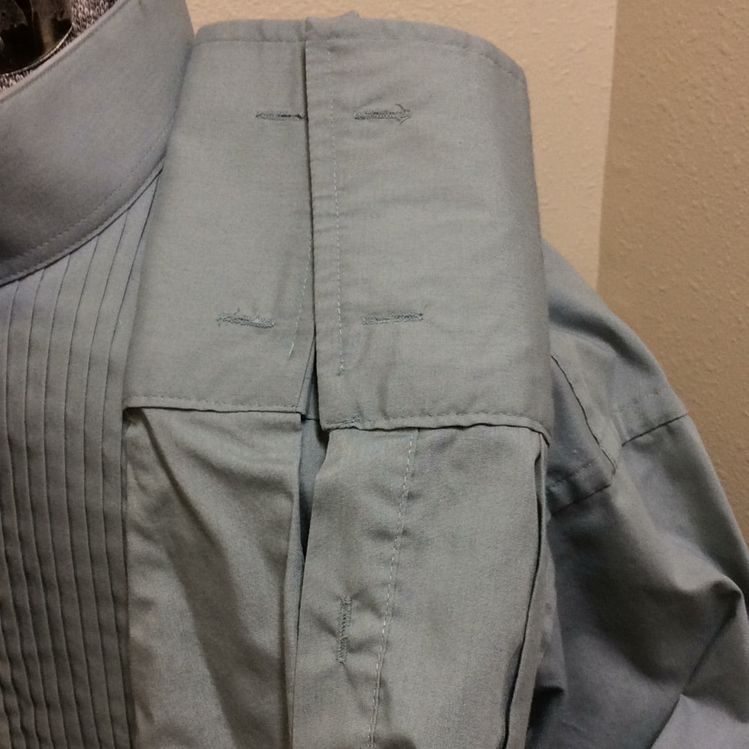 Tuxedo Shirt -Pleated Bib Front Men's Gray Preowned