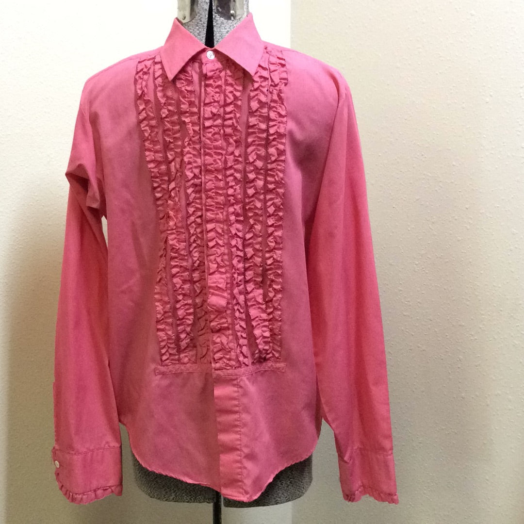 Tuxedo Ruffled Front Men's Pink Vintage Preowned