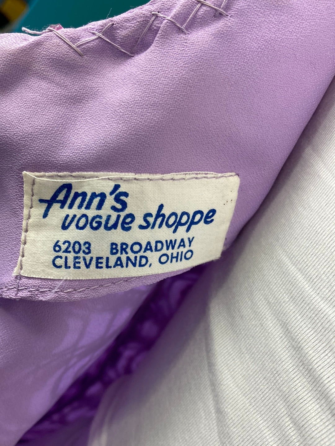 1970 - 80's Lavender Sequin Prom Dress Vintage Women's Medium