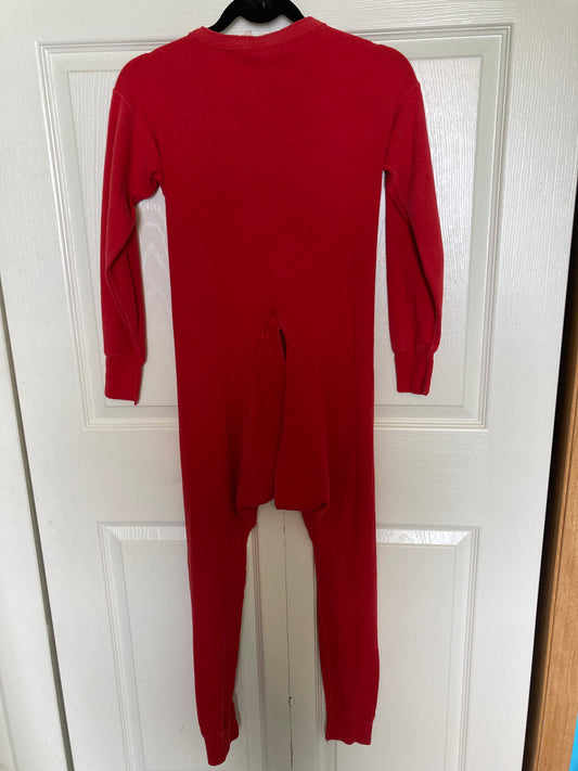 Union Suit Long Johns Mens Red Medium 38 - 40" Preowned Healthknit