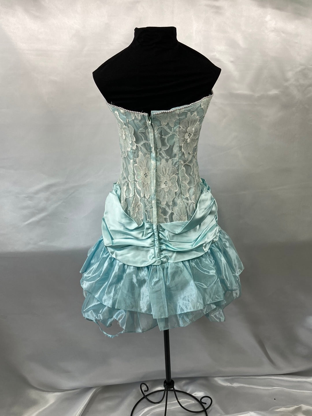 1980's Light Blue Sleeveless Vintage Dress Size XSmall