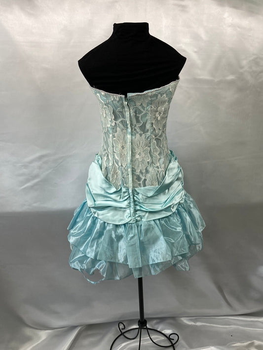 1980's Light Blue Sleeveless Vintage Dress  Size XSmall