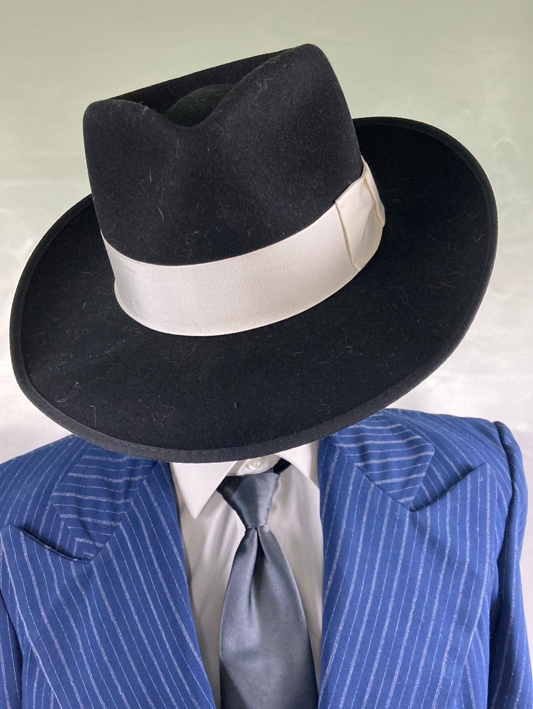 Zoot Suit Blue Striped Mobster Costume Men's Medium - Preowned