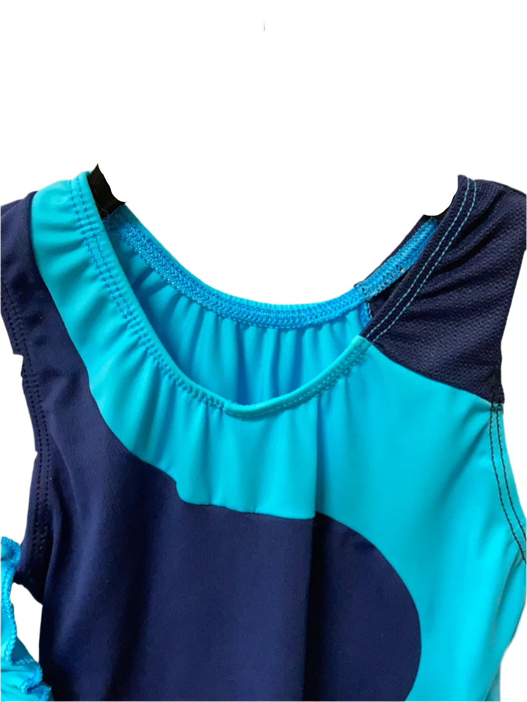 GK Blue & Teal Child Girls Medium Skating Dress SK1157