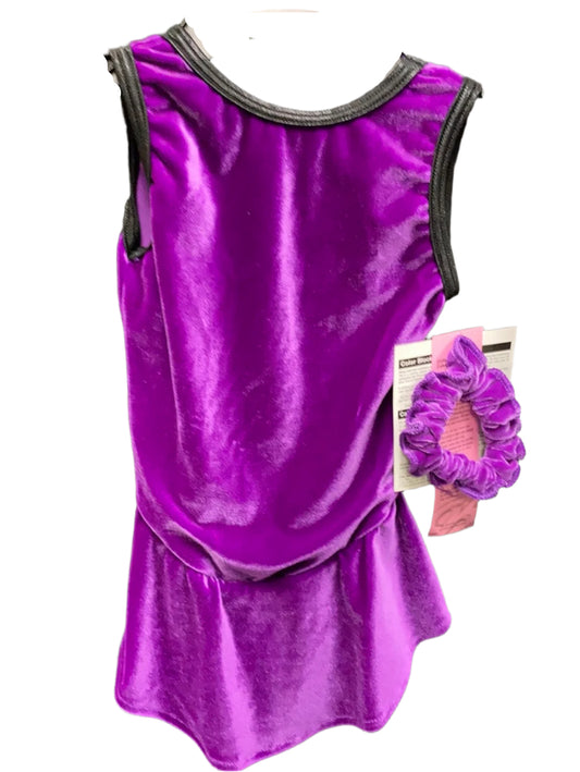 GK Figure Skating Dress Child XS - Toddler Velvet Purple SK1038