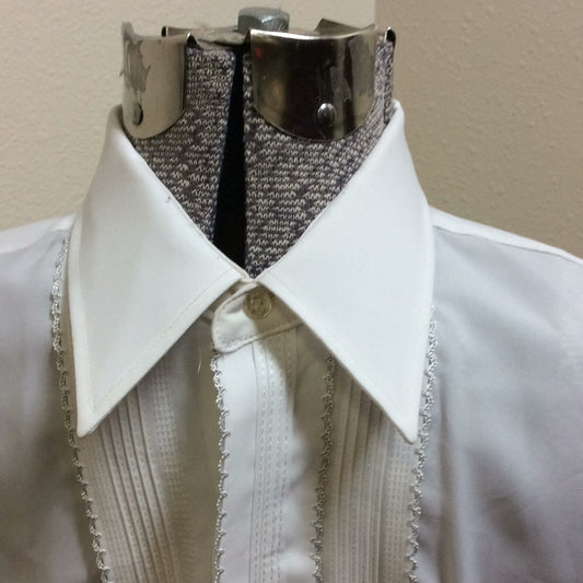 Tuxedo Shirt -Pique Bib Front Men's White 15" x 32" -Preowned