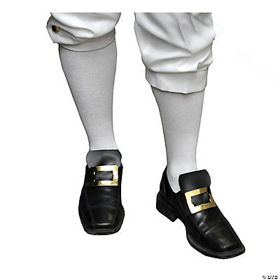Colonial, Pilgrim, Leprechaun White Socks Costume Adult