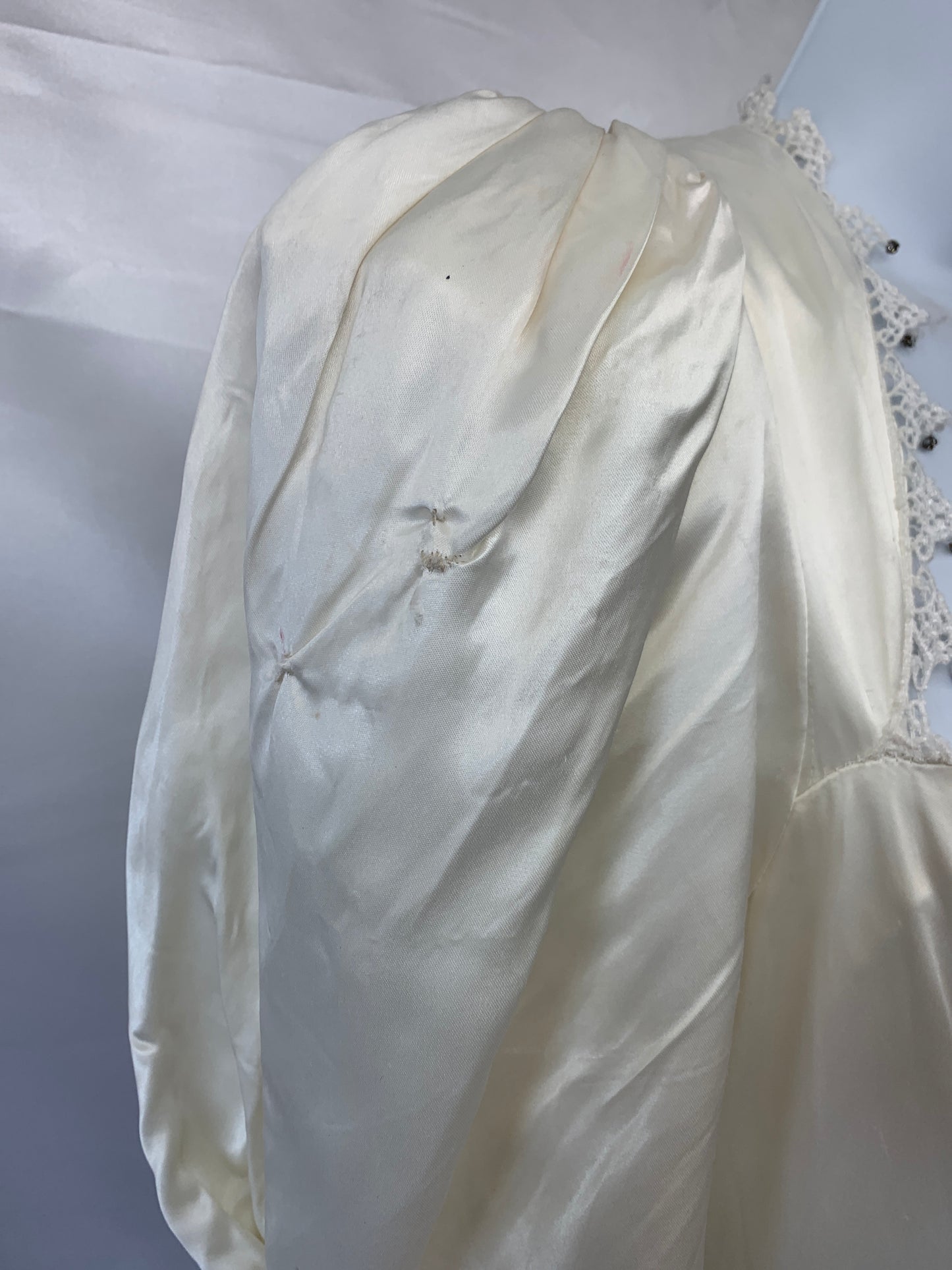 1980's Cream Prom / Wedding Dress Vintage Women's XS/Small