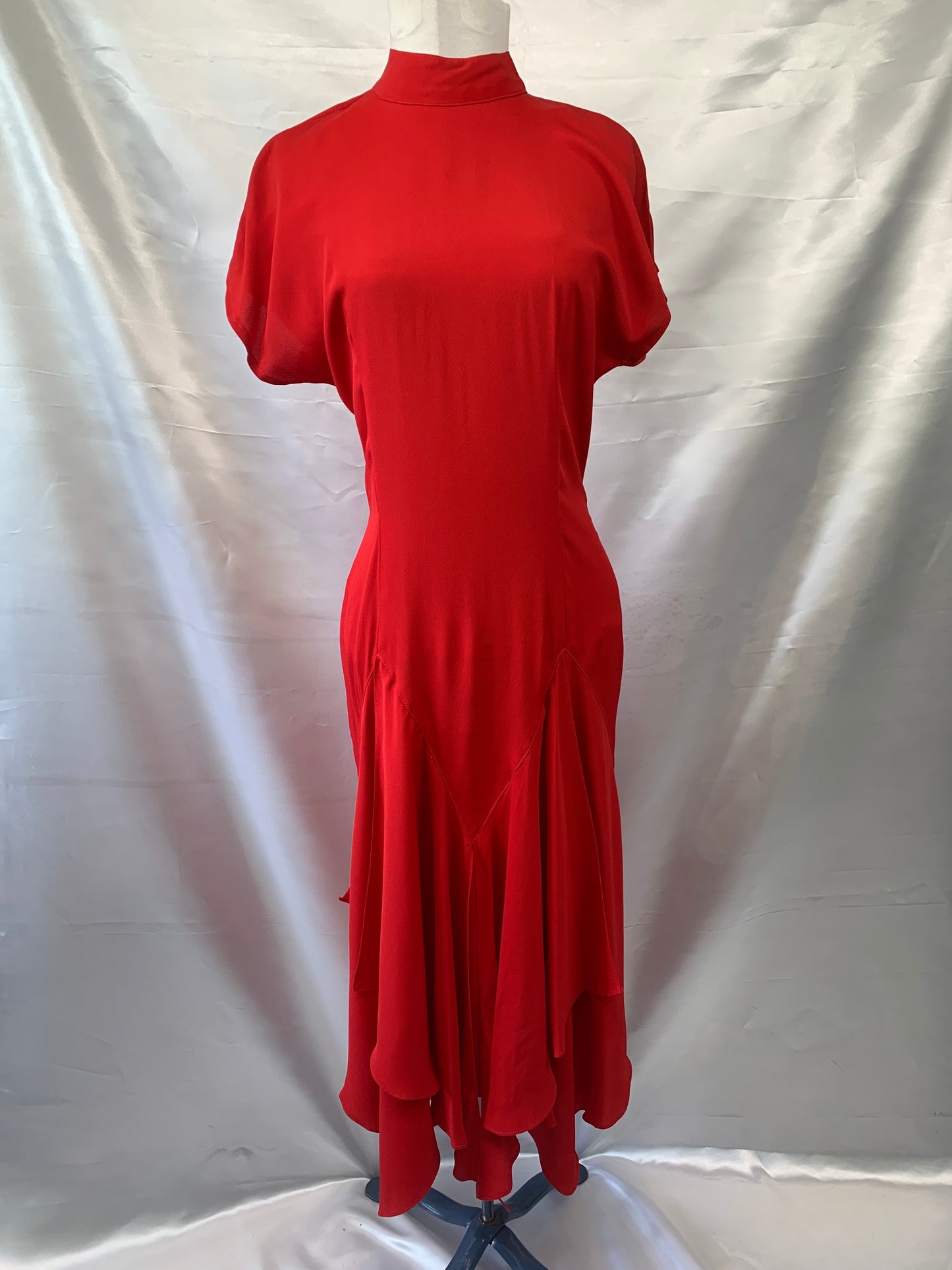 Phoebe Couture Dress, Red, Small  Women's Vintage