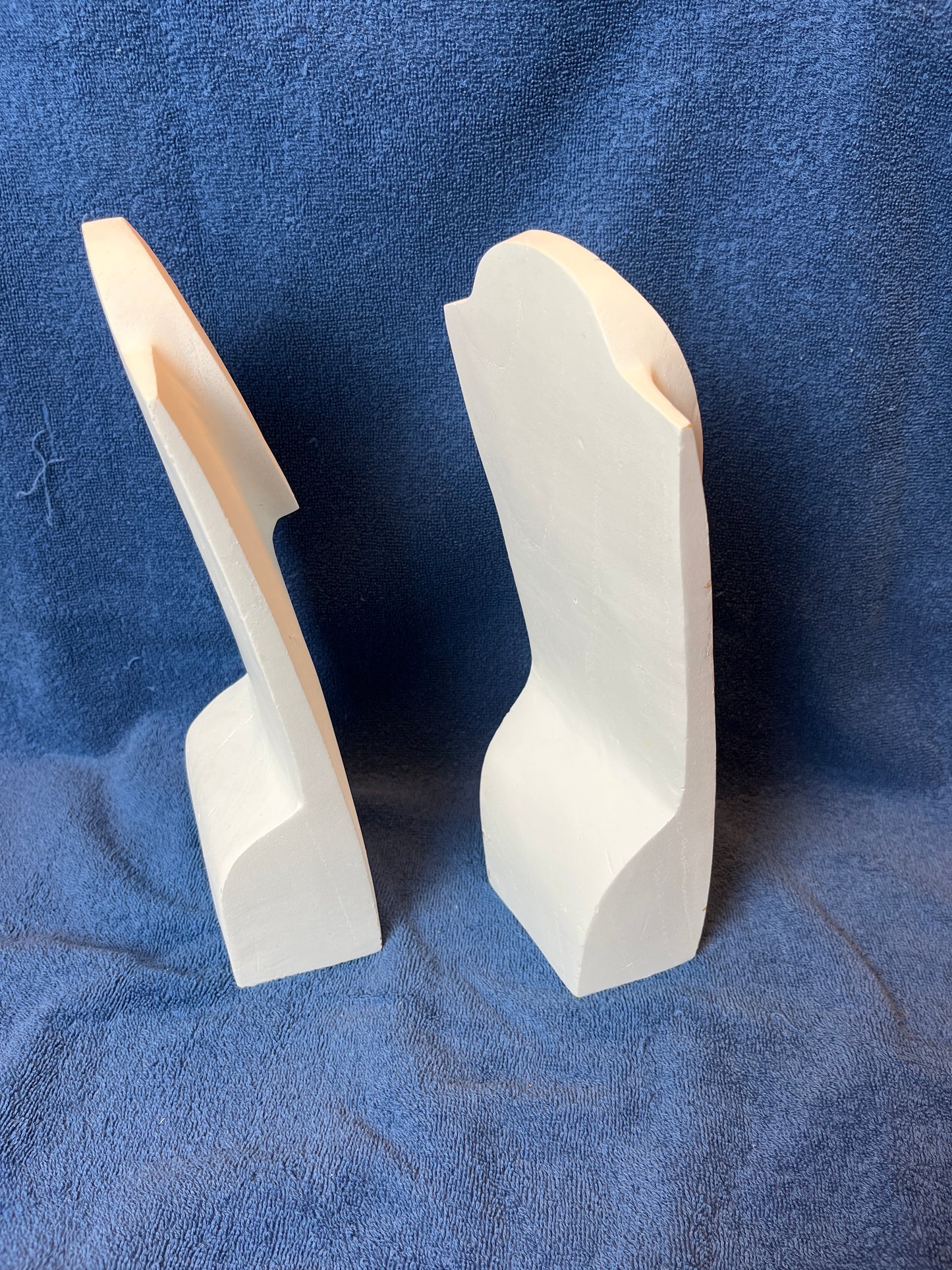 Necklace Jewelry Display Bust- Wood White Oval Neck 12"