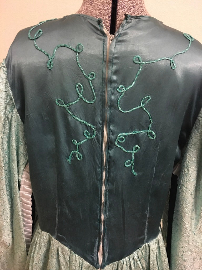 Colonial,Victorian Women's Dress, Green