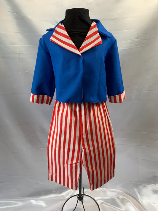 Uncle Sam, Child Kids Boys Costume Medium - Preowned