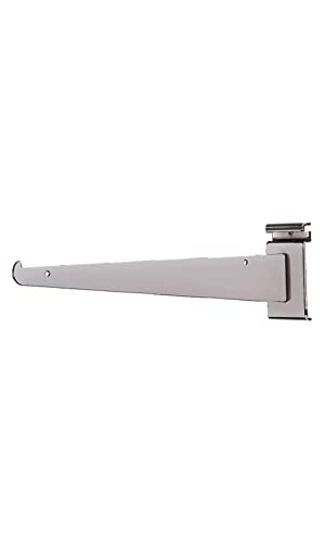 Grid Metal Shelf Bracket for Gridwall, Chrome, White, Black - Preowned 12”, 14”