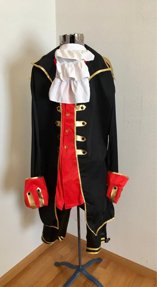 Colonial Man, French Nationalist Man Black & Red OS Costume