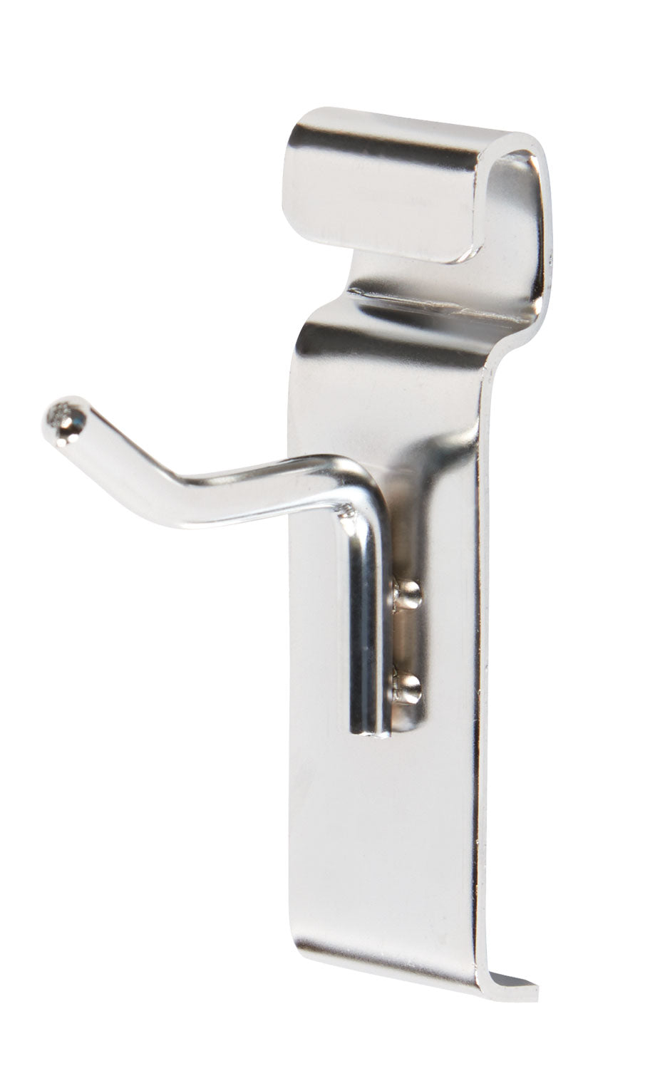 Grid Wall Hooks -(12) Chrome Metal Peg Std Style for Gridwall 2" & 8"