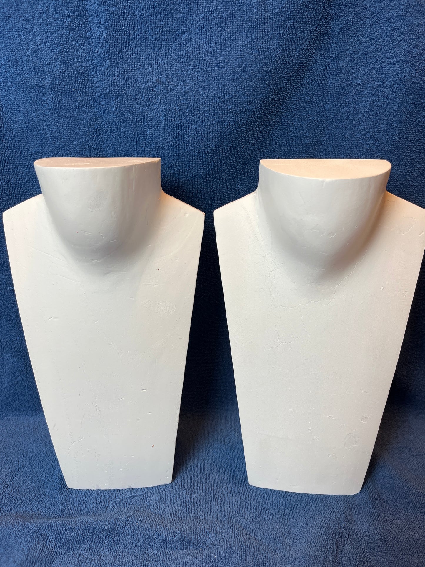 Necklace JewelryDisplay  Bust- Wood White 12”