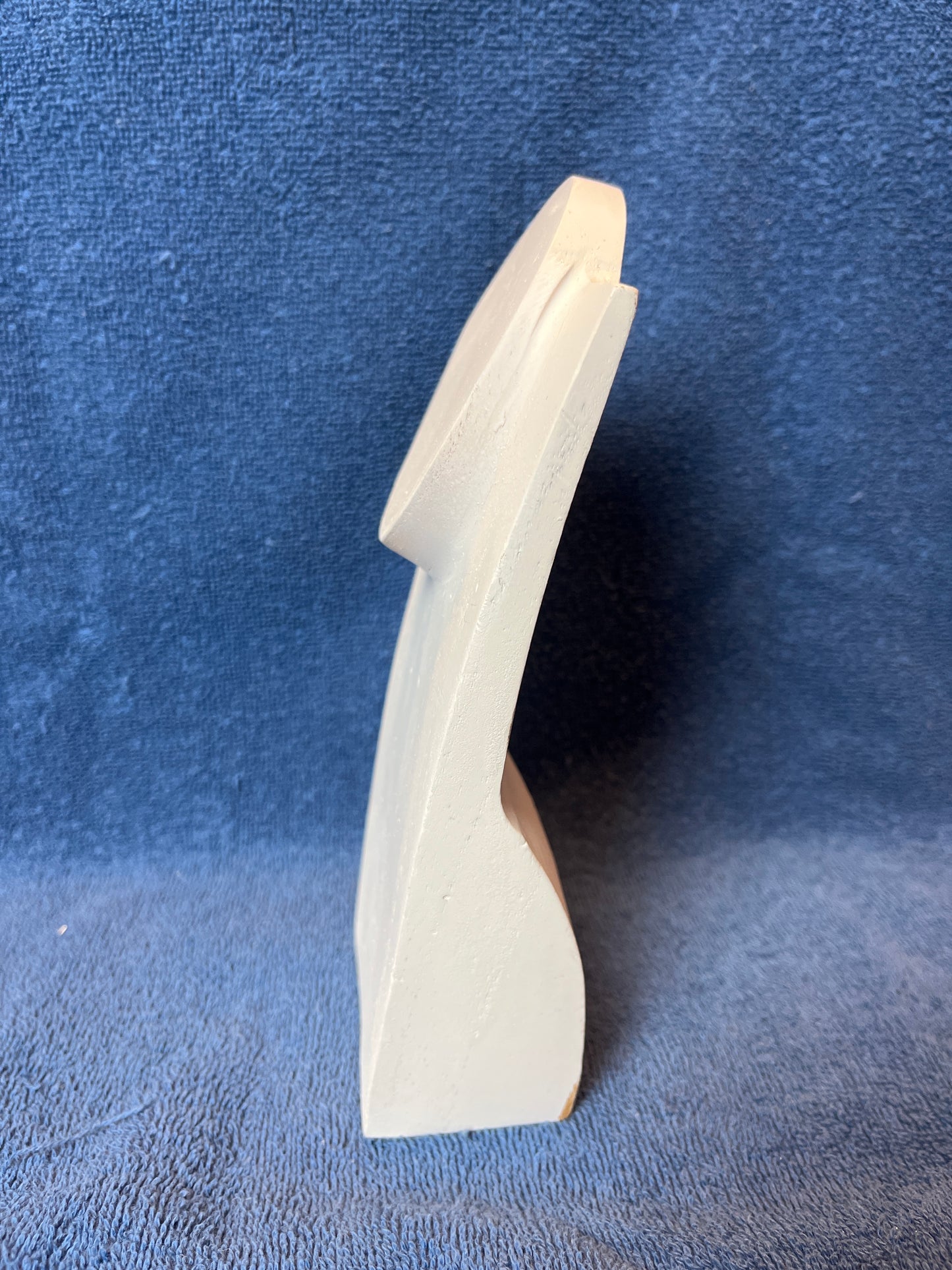 Necklace Jewelry Display Bust- Wood White Oval Neck 8"