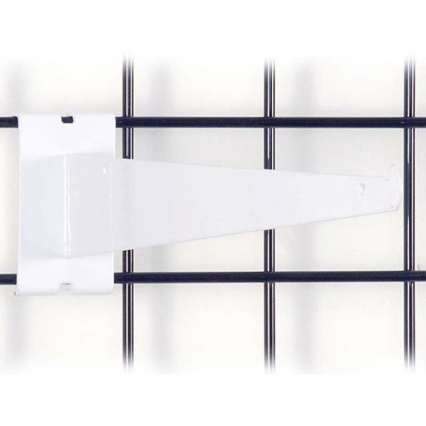 Grid Metal Shelf Bracket for Gridwall, Chrome, White, Black - Preowned 12”, 14”