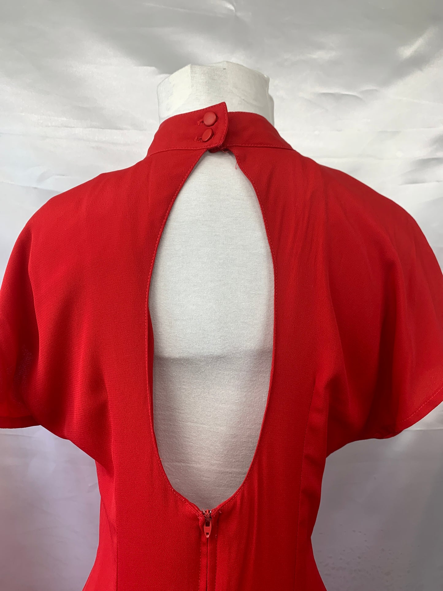 Phoebe Couture Dress, Red, Small  Women's Vintage