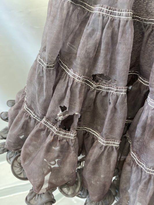 Vintage Ladies Grey Rockabilly Petticoat, Crinoline OS- Preowned