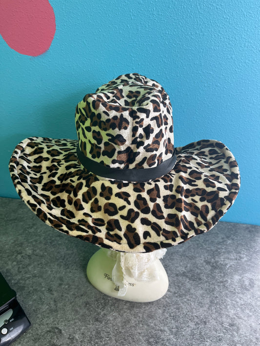 Pimp Cheetah Print Adult Cowboy Hat, Preowned