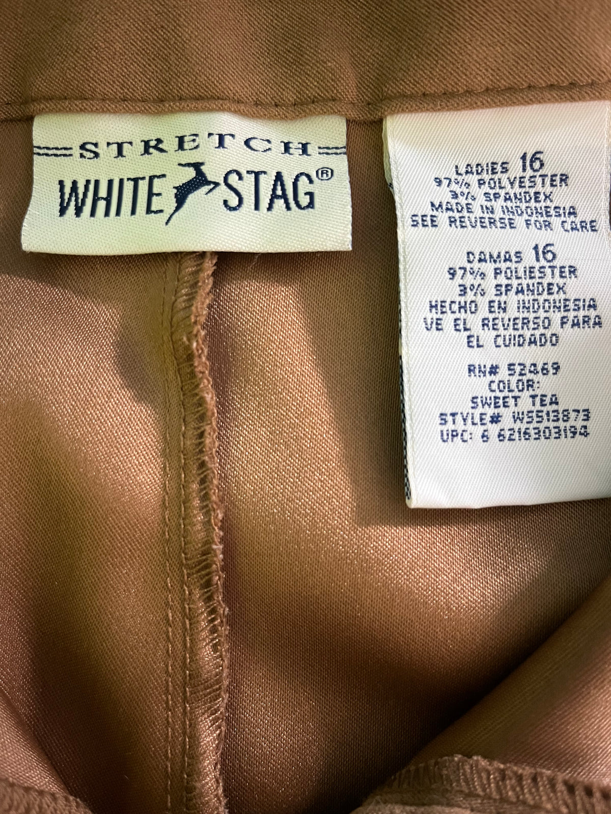 Native American Ladies Size 16 Tan Adult Pants Preowned